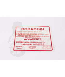 Adesivo " Rodaggio Piaggio" Vespa Smallframe