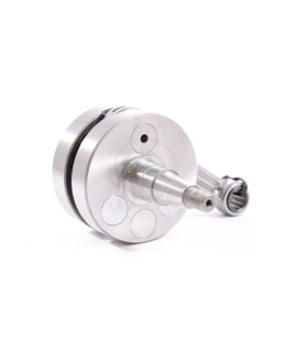 Albero motore ELLEZETA corsa 53, biella 105 CNC, cono 20 mm, Spalle 87 mm, carter Quattrini C1