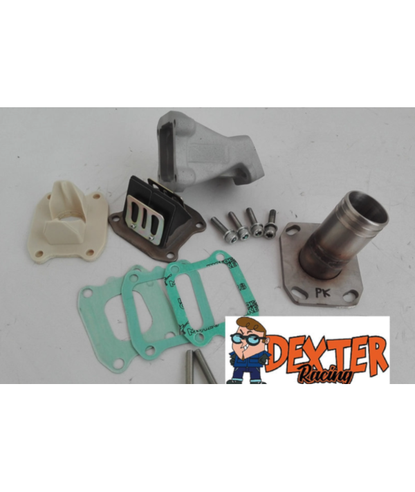 Collettore lamellare 28/30 mm attacco 2/3 fori, Dexter racing, Vespa PK 50, 125, HP, FL, N, ETS
