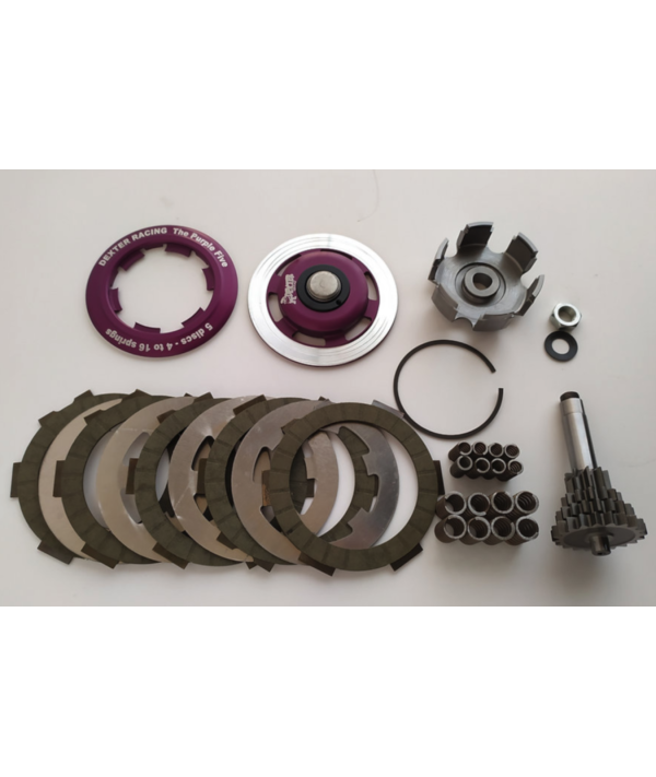 kit frizione Purple Five, cluster Poligonale Extra corto 10-14-16-19/48 Dexter Racing Vespa Smallframe