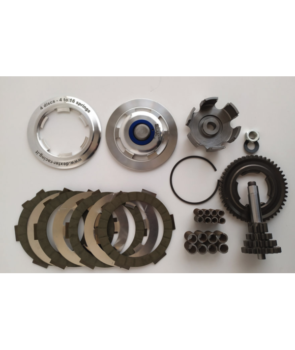 Kit frizione RR, cluster poligonale extra corto 10-14-16-19/49 Dexter Racing Vespa Smallframe