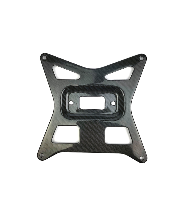 Porta targa in carbonio interasse fori 158 mm Vespa