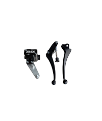Pompa freno idraulica EVOK iron brake p11 manubrio Vespa PK leve nere, tappo pompa nero