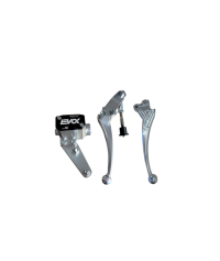 Pompa freno idraulica EVOK iron brake p11 manubrio Vespa PK leve silver, tappo pompa nero